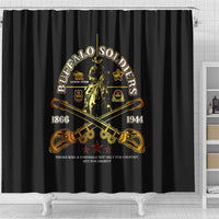 Buffalo Soldiers Strength Honor Legacy Shower Curtain African-American Cavalry Tribute - Wonder Print Shop