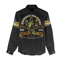 Buffalo Soldiers Strength Honor Legacy Women Casual Shirt African-American Cavalry Tribute - Wonder Print Shop