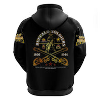Buffalo Soldiers Strength Honor Legacy Zip Hoodie African-American Cavalry Tribute - Wonder Print Shop