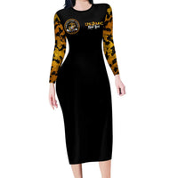 The First Black Marines: A Legacy Etched In Honor Long Sleeve Bodycon Dress - Wonder Print Shop