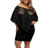 The First Black Marines: A Legacy Etched In Honor Off Shoulder Short Dress - Wonder Print Shop