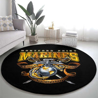 The First Black Marines: A Legacy Etched In Honor Round Carpet - Wonder Print Shop