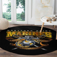 The First Black Marines: A Legacy Etched In Honor Round Carpet - Wonder Print Shop