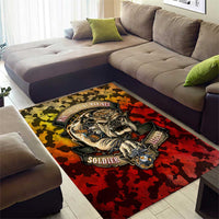 Chesty The Bulldog: Mascot Of Valor Area Rug - Wonder Print Shop