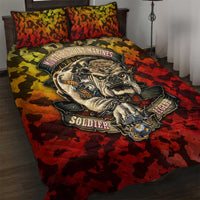 Chesty The Bulldog: Mascot Of Valor Quilt Bed Set - Wonder Print Shop