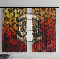 Chesty The Bulldog: Mascot Of Valor Window Curtain - Wonder Print Shop
