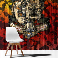 Chesty The Bulldog: Mascot Of Valor Window Curtain - Wonder Print Shop