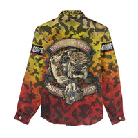 Chesty The Bulldog: Mascot Of Valor Women Casual Shirt - Wonder Print Shop