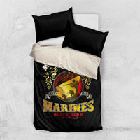 Breaking Barriers: Black Valor Bedding Set - Wonder Print Shop
