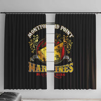 Breaking Barriers: Black Valor Window Curtain - Wonder Print Shop