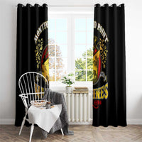 Breaking Barriers: Black Valor Window Curtain - Wonder Print Shop