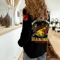 Breaking Barriers: Black Valor Women Casual Shirt - Wonder Print Shop