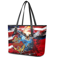 Serving The Nation Despite Injustice Leather Tote Bag - Wonder Print Shop