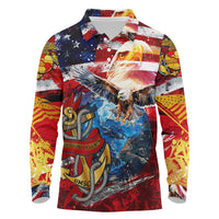 Serving The Nation Despite Injustice Long Sleeve Polo Shirt - Wonder Print Shop