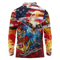 Serving The Nation Despite Injustice Long Sleeve Polo Shirt - Wonder Print Shop