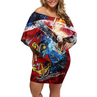 Serving The Nation Despite Injustice Off Shoulder Short Dress - Wonder Print Shop