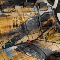 Guatemala Country Pride Back Car Seat Cover Grunge Map Art with National Landmark Flag Texture - Wonder Print Shop