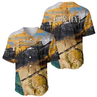 Guatemala Country Pride Baseball Jersey Grunge Map Art with National Landmark Flag Texture - Wonder Print Shop