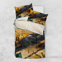 Guatemala Country Pride Bedding Set Grunge Map Art with National Landmark Flag Texture - Wonder Print Shop