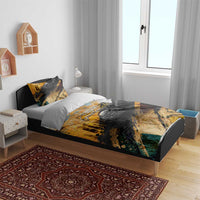 Guatemala Country Pride Bedding Set Grunge Map Art with National Landmark Flag Texture - Wonder Print Shop