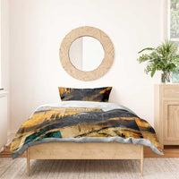 Guatemala Country Pride Bedding Set Grunge Map Art with National Landmark Flag Texture - Wonder Print Shop