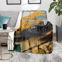 Guatemala Country Pride Blanket Grunge Map Art with National Landmark Flag Texture - Wonder Print Shop