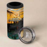 Guatemala Country Pride 4 in 1 Can Cooler Tumbler Grunge Map Art with National Landmark Flag Texture - Wonder Print Shop