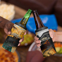 Guatemala Country Pride 4 in 1 Can Cooler Tumbler Grunge Map Art with National Landmark Flag Texture - Wonder Print Shop