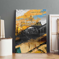 Guatemala Country Pride Canvas Wall Art Grunge Map Art with National Landmark Flag Texture - Wonder Print Shop