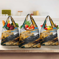 Guatemala Country Pride Grocery Bag Grunge Map Art with National Landmark Flag Texture - Wonder Print Shop