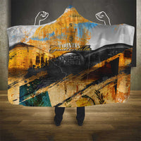 Guatemala Country Pride Hooded Blanket Grunge Map Art with National Landmark Flag Texture - Wonder Print Shop