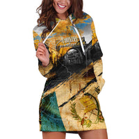 Guatemala Country Pride Hoodie Dress Grunge Map Art with National Landmark Flag Texture - Wonder Print Shop