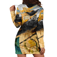Guatemala Country Pride Hoodie Dress Grunge Map Art with National Landmark Flag Texture - Wonder Print Shop
