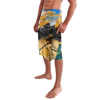 Guatemala Country Pride Lavalava Grunge Map Art with National Landmark Flag Texture - Wonder Print Shop