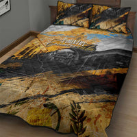 Guatemala Country Pride Quilt Bed Set Grunge Map Art with National Landmark Flag Texture - Wonder Print Shop