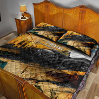 Guatemala Country Pride Quilt Bed Set Grunge Map Art with National Landmark Flag Texture - Wonder Print Shop