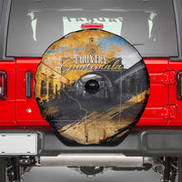 Guatemala Country Pride Spare Tire Cover Grunge Map Art with National Landmark Flag Texture - Wonder Print Shop
