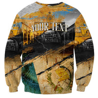 Guatemala Country Pride Sweatshirt Grunge Map Art with National Landmark Flag Texture - Wonder Print Shop