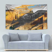 Guatemala Country Pride Tapestry Grunge Map Art with National Landmark Flag Texture - Wonder Print Shop