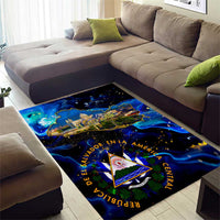 El Salvador Country Pride Area Rug Map Flag and National Emblem Art in Cosmic Blue - Wonder Print Shop