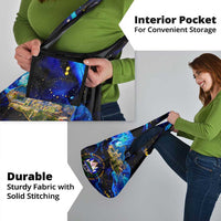 El Salvador Country Pride Grocery Bag Map Flag and National Emblem Art in Cosmic Blue - Wonder Print Shop