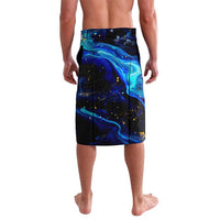 El Salvador Country Pride Lavalava Map Flag and National Emblem Art in Cosmic Blue - Wonder Print Shop