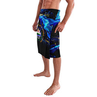 El Salvador Country Pride Lavalava Map Flag and National Emblem Art in Cosmic Blue - Wonder Print Shop