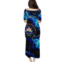 El Salvador Country Pride Puletasi Map Flag and National Emblem Art in Cosmic Blue - Wonder Print Shop