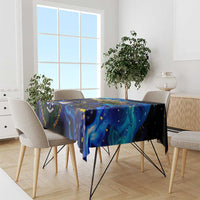 El Salvador Country Pride Tablecloth Map Flag and National Emblem Art in Cosmic Blue - Wonder Print Shop