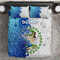 The Deep Heart Of Belize Bedding Set Belize Abstract Heritage Ocean Blue Splash Art - Wonder Print Shop