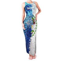 The Deep Heart Of Belize Family Matching Tank Maxi Dress and Hawaiian Shirt Belize Abstract Heritage Ocean Blue Splash Art - Wonder Print Shop