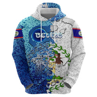 The Deep Heart Of Belize Hoodie Belize Abstract Heritage Ocean Blue Splash Art - Wonder Print Shop