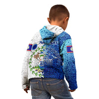 The Deep Heart Of Belize Kid Hoodie Belize Abstract Heritage Ocean Blue Splash Art - Wonder Print Shop