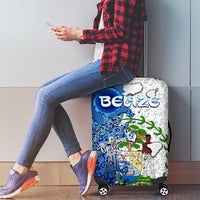 The Deep Heart Of Belize Luggage Cover Belize Abstract Heritage Ocean Blue Splash Art - Wonder Print Shop